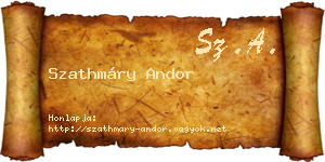Szathmáry Andor névjegykártya