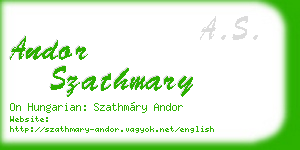 andor szathmary business card