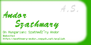 andor szathmary business card
